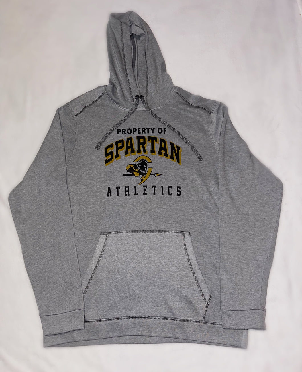 SPORT-TEK LIGHT GREY HEATHER HOODED SWEATSHIRT