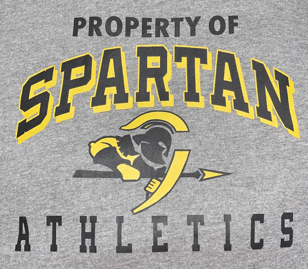 BAW CREWNECK SWEATSHIRT WITH PROPERTY OF SPARTAN ATHLETICS